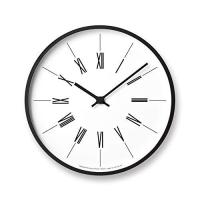 レムノス 掛け時計 電波 アナログ 木枠 時計台の時計 ローマン φ300 KK17-13B Lemnos | aobashop
