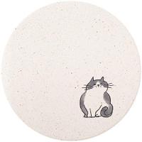 アンドエヌイー &amp;NE   日本製 珪藻土 コースター ねこ柄 猫のおすまおすまし NRS-116-OS | aobashop