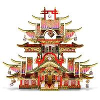 Piececool 3d立体パズル メタリックナノパズル 古代の賭博場（ パーツ数：199個 ナノパズル 3Dパズル クリスマス プレゼント 贈り物 | aobashop