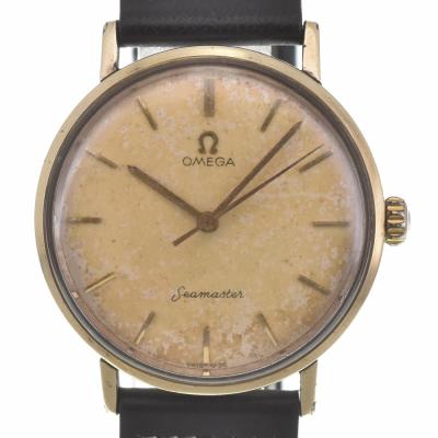 ヴィンテージ OMEEGA オメガ シーマスター SS×レザー メンズ腕時計 OMEGA オメガ ヴィンテージ シーマスター SS/GP/レザー 手巻き メンズ