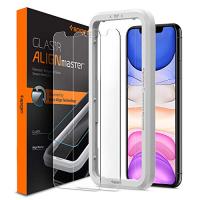 Spigen AlignMaster ガラスフィルム iPhone 11、iPhone XR 用 ガイド枠付き iPhone11 用 保護 フィルム 2枚入 | あおぞらストア