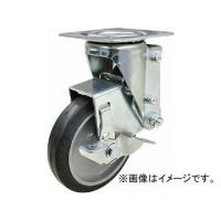 ユーエイ クッションキャスター 125径 自在車 ストッパー付 ゴム車輪 SHSKY-S125NRBDS-30(4703979) JAN：4580322261007 | オートパーツエージェンシー2号店