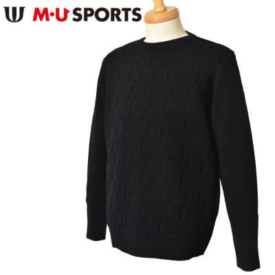 新品未使用　M・U SPORTS 　ゴルフウェア　ウールニット　ブラック　M 楽天市場】mu sports ニットの通販