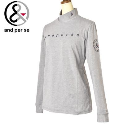 ◆◇新品未使用タグ付◇◆アンパスィ and per se 灰 モックネック M モックネック ゴルフ（and per se／スポーツ用品）（色：グレー系）の