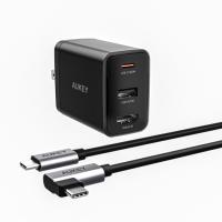 AUKEY オーキー USB充電器 Swift HDMI 65W 画像出力対応 [USB-A 1ポート/USB-C 1ポート/HDMI 1ポート] ブラック | AB-Next