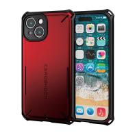 ELECOM エレコム PM-A23AZEROSRD iPhone 15 ハイブリッドケース ZEROSHOCK Solid 極限保護 レッド -お取り寄せ品- | アプライド Yahoo!店