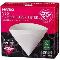 ハリオ(HARIO) V60用ペーパーフィルターW100枚箱入り-02WK  VCF-02-100WK -お取り寄せ品- | アプライド Yahoo!店