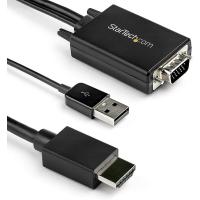 StarTech VGA2HDMM2M ブラック VGA - HDMI 変換アダプタケーブル 2m USBオーディオ対応 1920x1080 アナログRGBからHDMIに変換 | XPRICE Yahoo!店