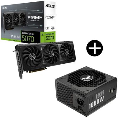 ASUS PRIME-RTX5070-O12G グラフィックカード + TUF-GAMING-1000G