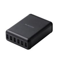 ELECOM MPA-ACD03BK スマートフォン・タブレット用AC充電器 USB-A6ポート(おまかせ充電) 電源ケーブル1.5m ブラック メーカー直送 | XPRICE Yahoo!店