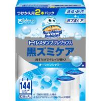 ジョンソン スクラビングバブル トイレスタンプフレグランス 黒ズミケア オーシャンシャワー つけかえ用 2本パック | XPRICE Yahoo!店