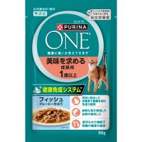 ネスレ ピュリナワンキャット パウチ 美味を求める成猫用 1歳以上 フィッシュグレービー仕立て 50g | XPRICE Yahoo!店