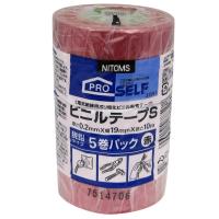 ニトムズ ビニールテープS 19mm×10m 5巻パック 赤 | XPRICE Yahoo!店