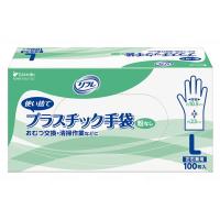 リブドゥコーポレーション リフレ プラスチック手袋 粉なし L 90378 メーカー直送 | XPRICE Yahoo!店