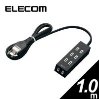 ELECOM T-NFL01-2410BK ブラック flecc barra シャッタータップ (2ピン式・4個口・1.0m) | XPRICE Yahoo!店