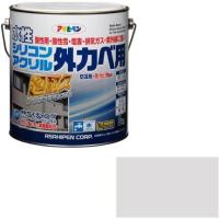 アサヒペン 水性シリコンアクリル外かべ用 3kg (ソフトグレー) | XPRICE Yahoo!店