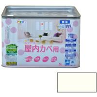 アサヒペン NEW水性インテリアカラー屋内カベ 5L (ミルキーホワイト) | XPRICE Yahoo!店