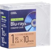 オーム電機 OA-RCD5M10P-C Blu-ray&amp;CD&amp;DVDケース 厚み5mmスリムタイプ クリア 10個パック | XPRICE Yahoo!店