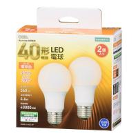 オーム電機 LDA5L-G AG52 2P LED電球 (E26 40形相当 電球色 全方向 2個入) | XPRICE Yahoo!店