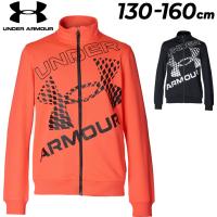 アンダーアーマー キッズ ジャージ 男の子 UNDERARMOUR UAトラックジャケット BOYS 130-160cm スポーツウェア ウェア トレーニング ビッグロゴ 黒 赤 /1384688 | APWORLD