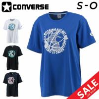 Tシャツ 半袖 レディース コンバース CONVERSE バスケットボール プリントT スポーツウェア 吸汗速乾 女性 女子 中高校生 バスケシャツ 練習 部活 /CB331354 | APWORLD