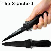 スピアフィッシング ナイフ The Standard ザ・スタンダード ブラック ブレード ダイバーナイフ 水中ナイフ 420 ステンレス ダイビング | AQROS ネットショップ