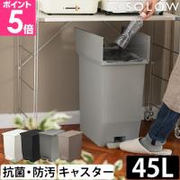 ソロウ 選べる豪華特典 ゴミ箱 ペダル式 ペダルオープンツイン ４５L GSLW0 ペダル式ゴミ箱 ゴミ箱 ダストボックス 45l 足踏み スリム 蓋付き 両開き 横開き