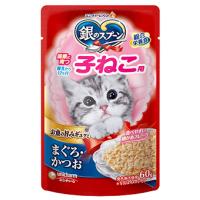 銀のスプーン パウチ 健康に育つ子ねこ用まぐろ・かつお　60g | アクアベースショップ