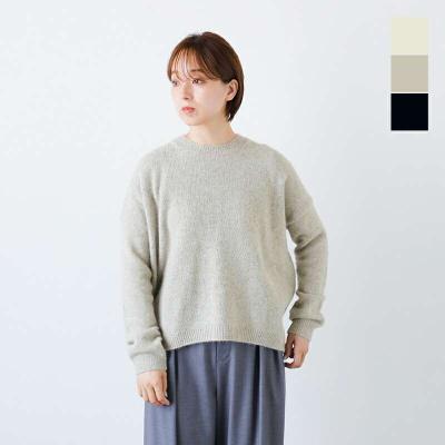 エヴァムエヴァ　アルパカ100%　ハイネック　ニット　オフホワイト エヴァムエヴァ アルパカ100% ハイネック ニット オフホワイト
