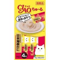 【新品】いなば CIAO(チャオ) ちゅ〜る とりささみ＆日本海産かに 14g×4本 | アークオンライン Yahoo!店