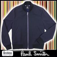 ポールスミス Paul Smith スイングトップ ジップブルゾン メンズ 黒紺 ストレッチ PS by Paul Smith Lサイズ 訳あり S55331 