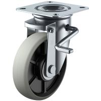 PMS-LB型 自在車・ストッパー付 レバー式/右 150mm ウレタン ※取寄品 ユーエイキャスター PMS-150GUBLBR | 大工道具・金物の専門通販アルデ