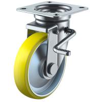 JB型 自在車・ストッパー付 レバー式/右 150mm 帯電防止ウレタン ※受注生産品 ユーエイキャスター UWEJB-150R | 大工道具・金物の専門通販アルデ