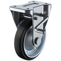 KB型 固定車・ストッパー付 レバー式/右 100mm 導電ゴム ※受注生産品 ユーエイキャスター WEKB-100R | 大工道具・金物の専門通販アルデ