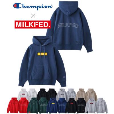 milkfed ミルクフェド Champion チャンピオン パーカー ネイビー MILKFED.（ミルクフェド）の「MILKFED.ⅹCHAMPION SWEAT HOODIE