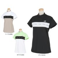 新作 ニューバランス レディース SPORT ロゴプリント 配色切替 ストレッチ 半袖 モックネックシャツ 012-4166503 ゴルフウェア 2024年春夏モデル 有賀園 ゴルフ | 有賀園ゴルフモール A-NET