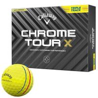 送料無料 2024年モデル キャロウェイ CHROME TOUR X クロム ツアーX ゴルフボール 1ダース 12球入り トリプルトラック イエロー | 有賀園ゴルフテラス アウトレット