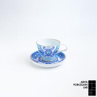 和食器 カップ JAPAN BLUE ティーカップ＆ソーサー 古伊万里草花紋 和モダン ブランド 食器 食器ギフト 有田焼 アリタポーセリンラボ | アリタポーセリンラボヤフー店