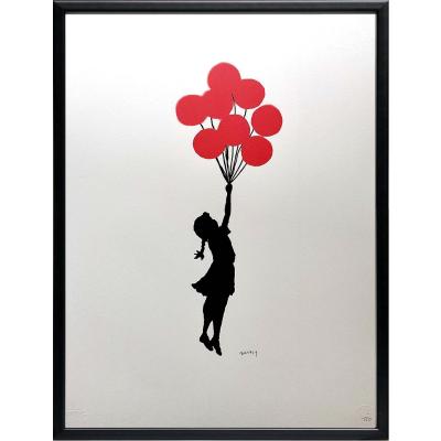 額付き】超軽量 ビッグサイズ 風船と少女 5点セット バスキア