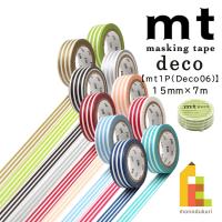 カモ井加工紙 マスキングテープ mt 1P Deco06 ボーダー 15mmx7ｍ MT01D381R-MT01D392R | Art&Craft Lab