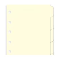 ファイロファックス システム手帳 リフィル ミニ6穴サイズ ポケット スモール  5ブランクタブ インデックス Cream   Filofax | Artenal