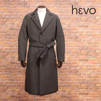 未使用　Hevo イーヴォ ダブルフェイスウールコート 50 カーキグレー HEVO イーヴォ ベルテッドコート BRINDISI ブリンディジ E761