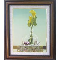 絵画 油絵 田浦信勝 肉筆油絵 静物画 黄色いカラー F6 | アートフジ