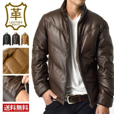B*a様 定価65万 贅沢の極 malo きめ細かい羊革 ダウンジャケット 並み レザーダウンベスト メンズジャケット・アウター | 通販・人気