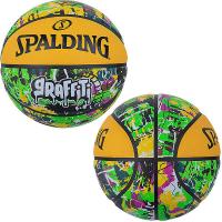 スポルディング （SPALDING）　84-518J　バスケットボール　ボール　グラフィティ グリーン×イエロー SIZE5　21FW | アンドウスポーツ