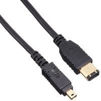 エレコム IEEE1394 FireWire400(i.LINK・DV)ケーブル 6pin-4pin 1.0m ブラック IE-461BK | 朝日良品商事