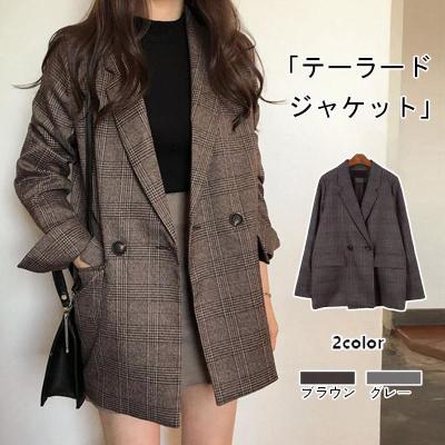 人気　Drawer グレンチェック テーラードジャケット　シルク混　グレー MEN グレンチェックストレッチ ジャケット チャコール