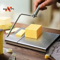 チーズナイフ チーズカッターとチーズカッター-ワイヤ付きチーズカッター、バルクチーズ-5本の代替ワイヤ付きカッタープレート-ステンレス、シャープカット用 | Chousou