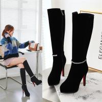 ロングブーツ 美脚 ポインテッドトゥブーツ 脚長 厚底靴 22cm〜26.5cm ロングブーツ 美脚 ポインテッドトゥブーツ 脚長 厚底靴 22cm〜26.5cm