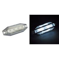 LED　slim流星8LED車高灯　クリアレンズ/ホワイト（白）　12V/24V共用　サイドマーカー　車高灯　（CE-227） | トラック用品のアスラン